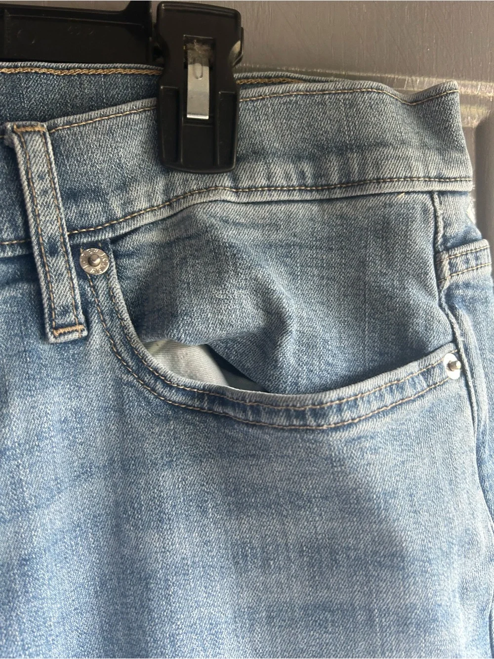 J Crew Flex Men’s 34x32 Blue Jeans Zip Up Straight Leg 5 Pocket